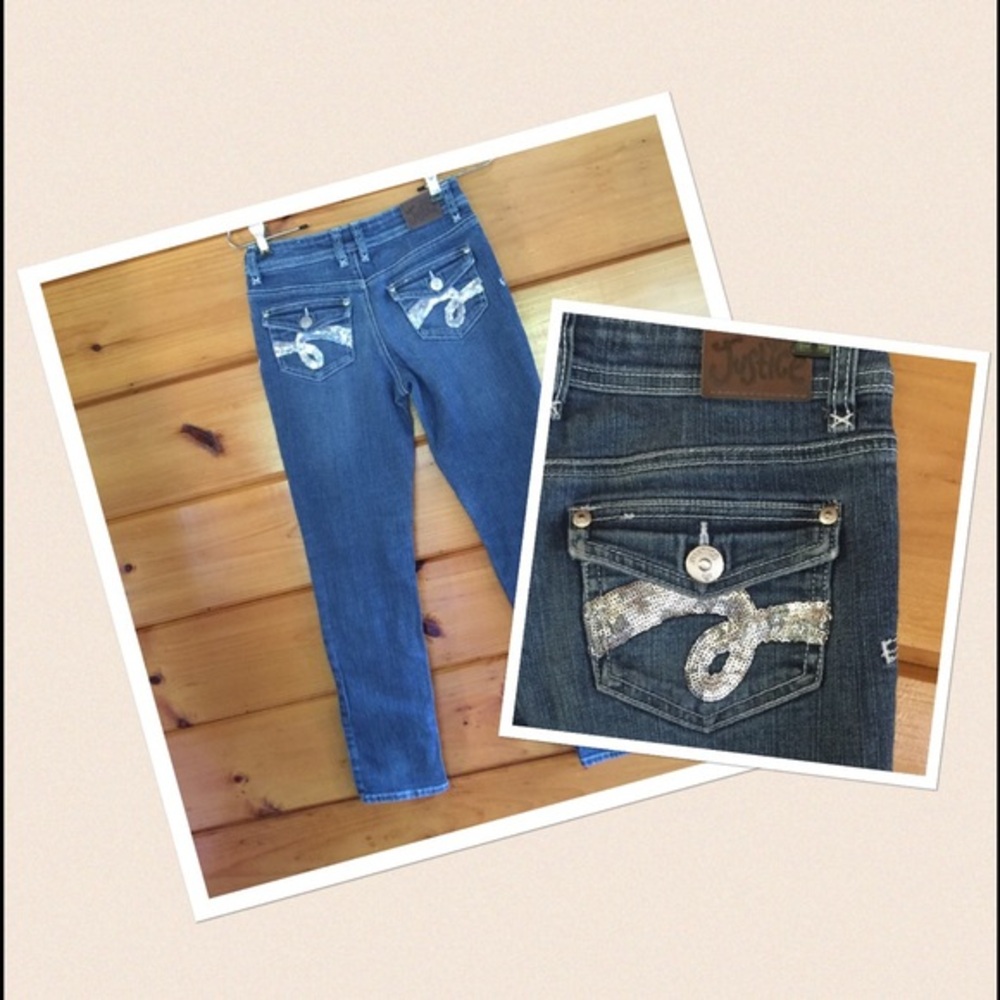 Justice 12R Simply low Sparkly Jeans